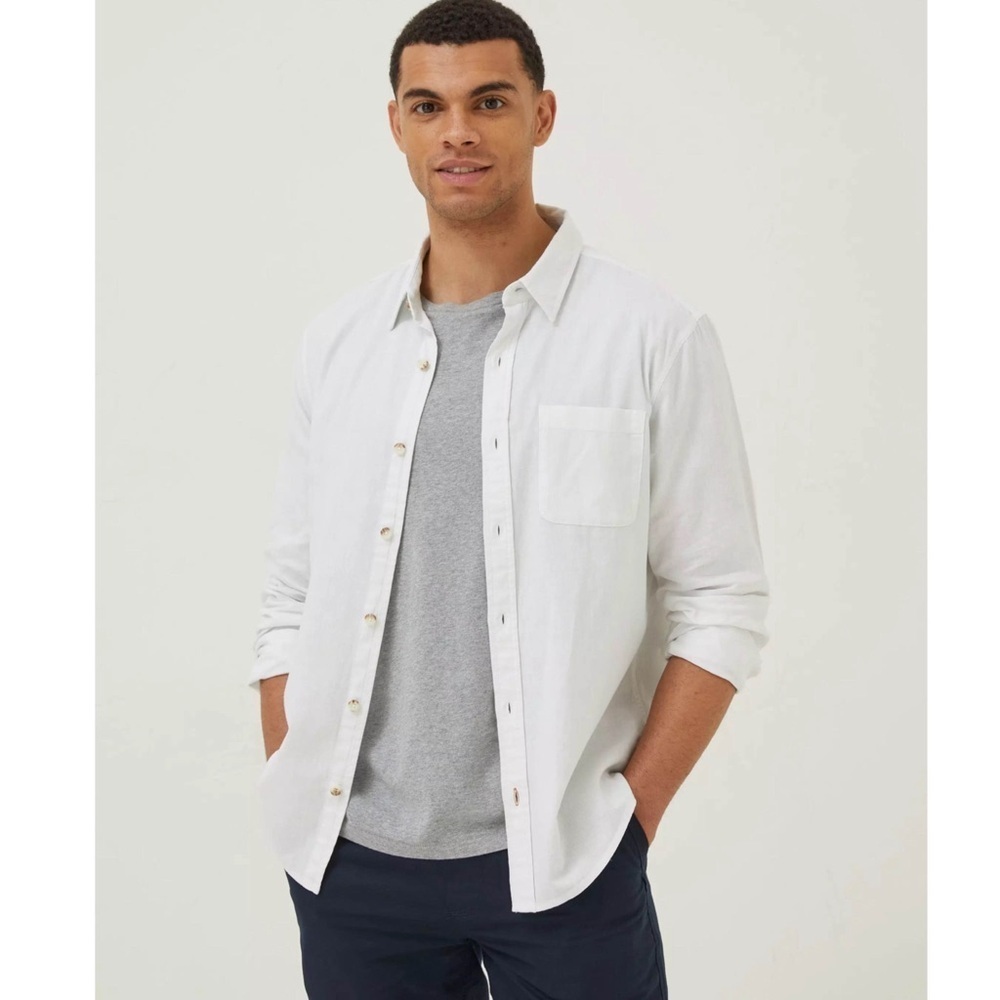 FAT FACE • Bugle Linen Cotton Shirt Beach - Picture 4 of 7